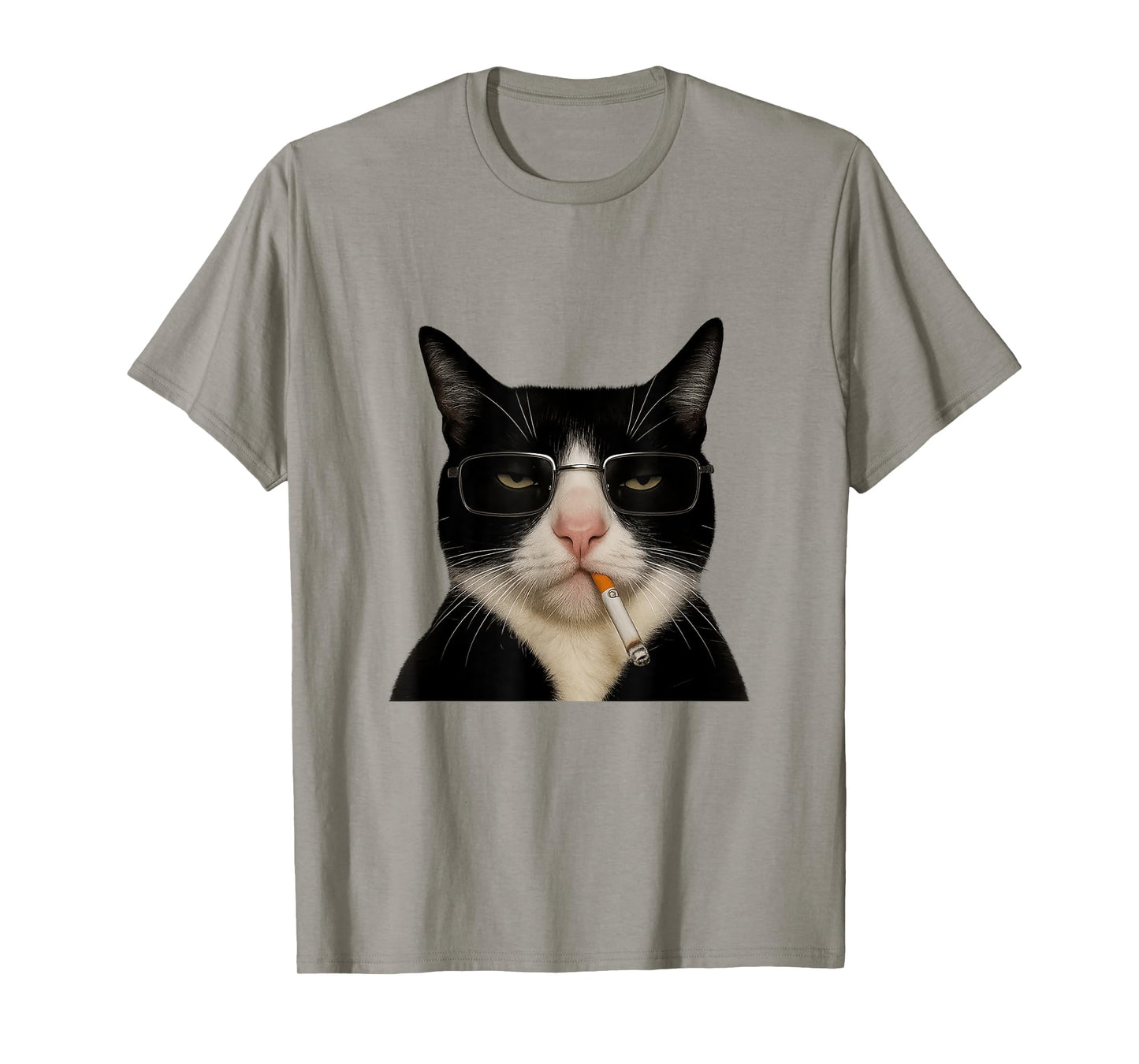 Cute Funny Cat Meme Cat Smoking Cigarette Cat Lovers T-Shirt