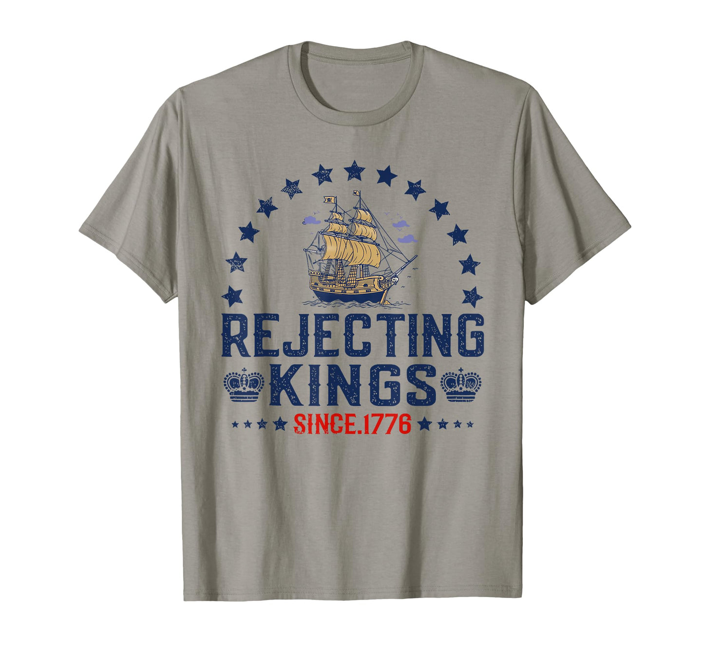 Rejecting Kings Since 1776 Vintage Patriotic no Kings T-Shirt