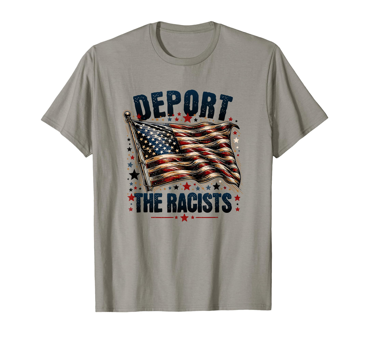 Pro-Immigrant Anti-Racism USA Flag T-Shirt