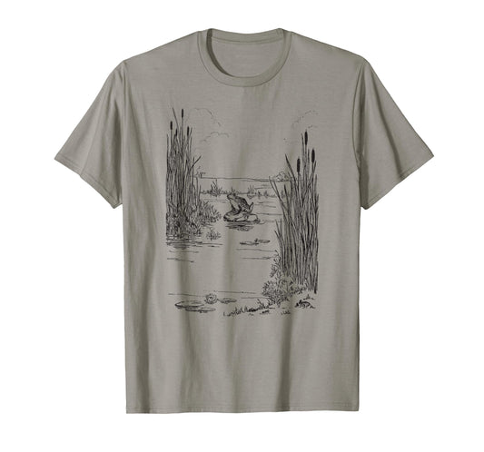 Cute Cottagecore Frog - Vintage Aesthetics T-Shirt