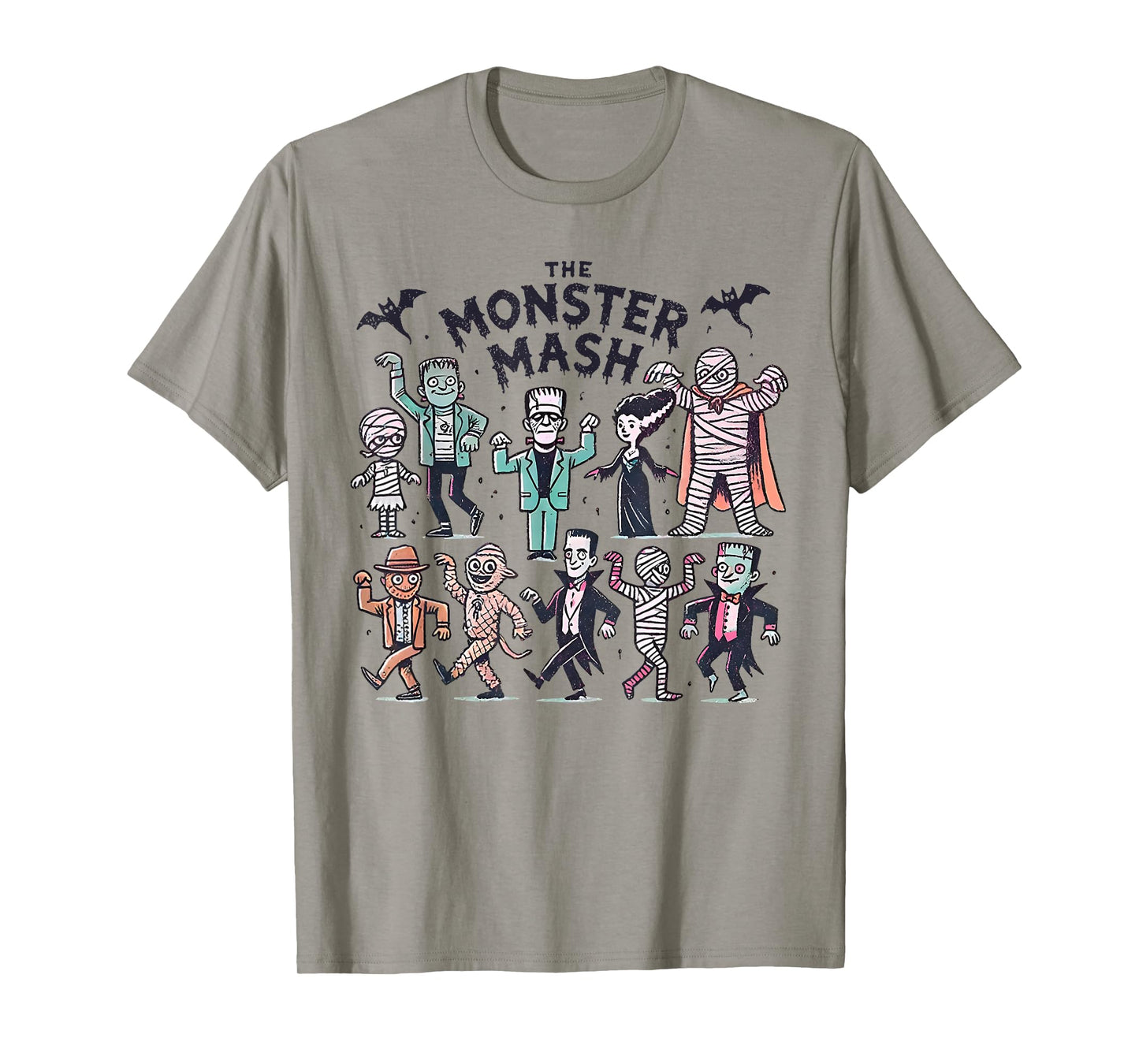 Monster Mash Spooky Season Halloween Mummy Witch Vampire T-Shirt