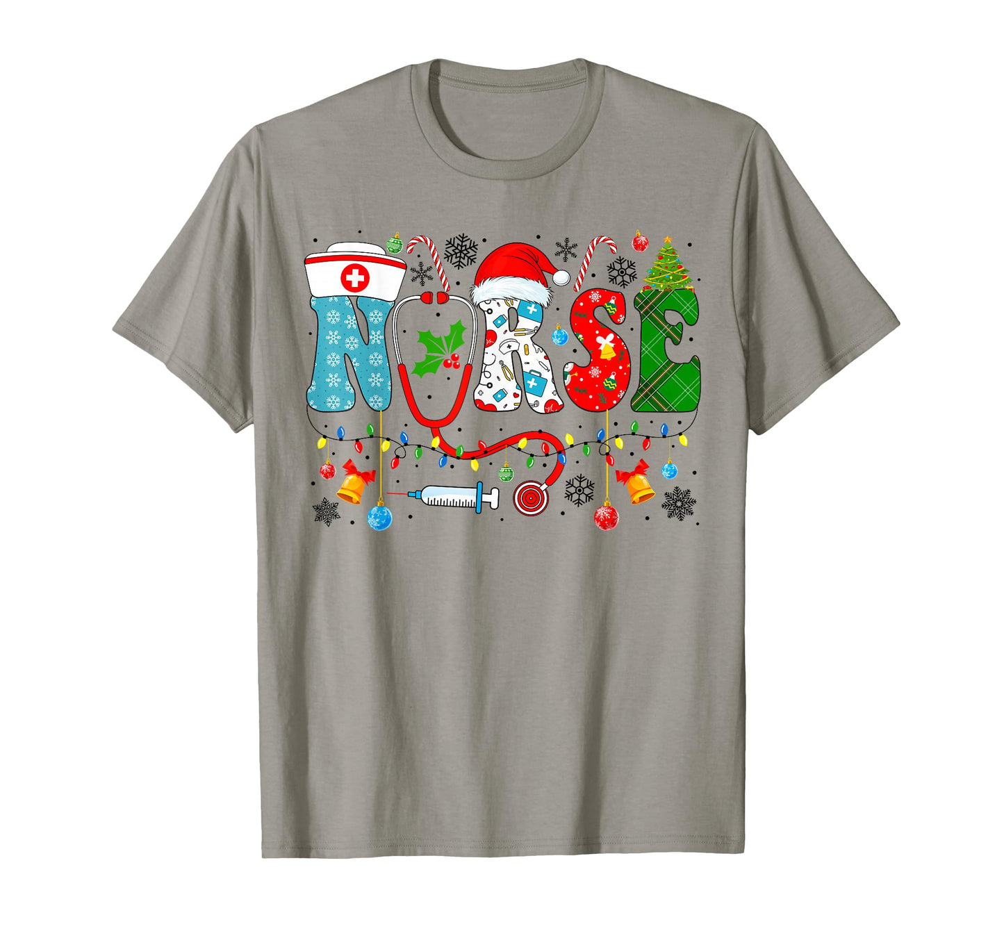 Christmas Nurse Xmas RN Nursing Christmas Nurse Santa RN T-Shirt