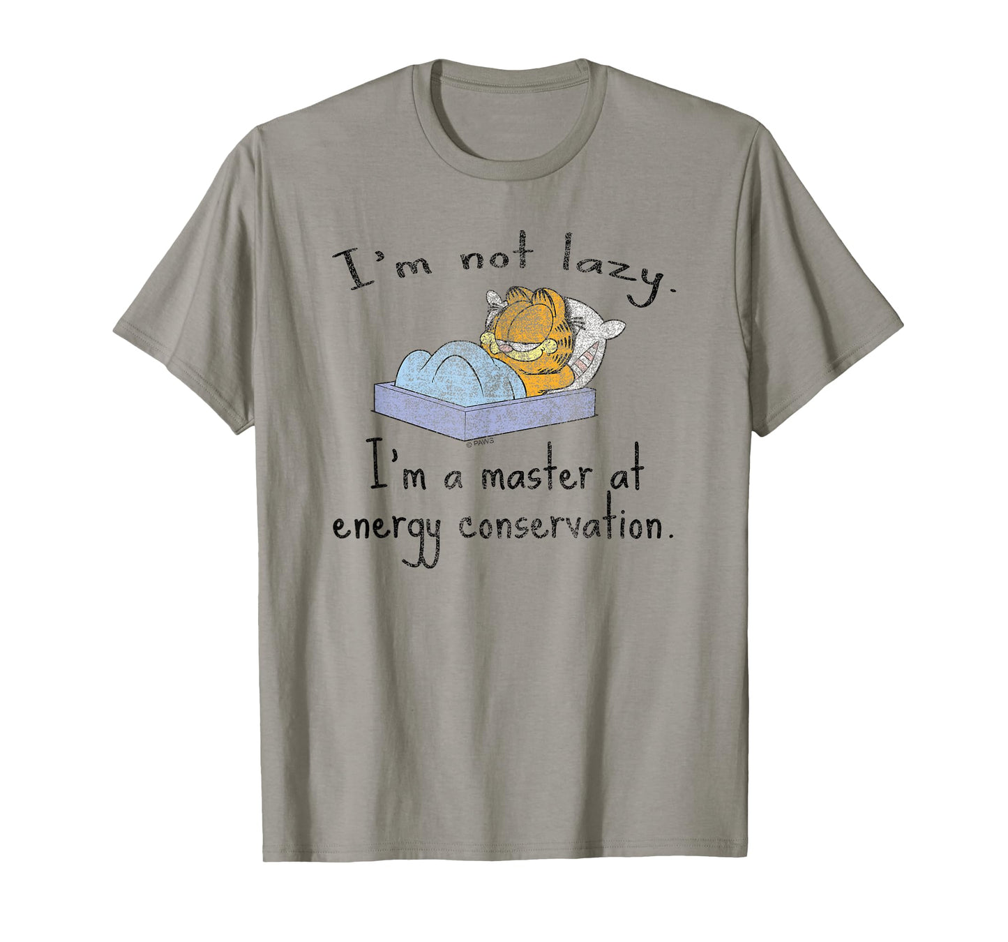 Garfield I'm Not Lazy Energy Conservation Cartoon Cat T-Shirt
