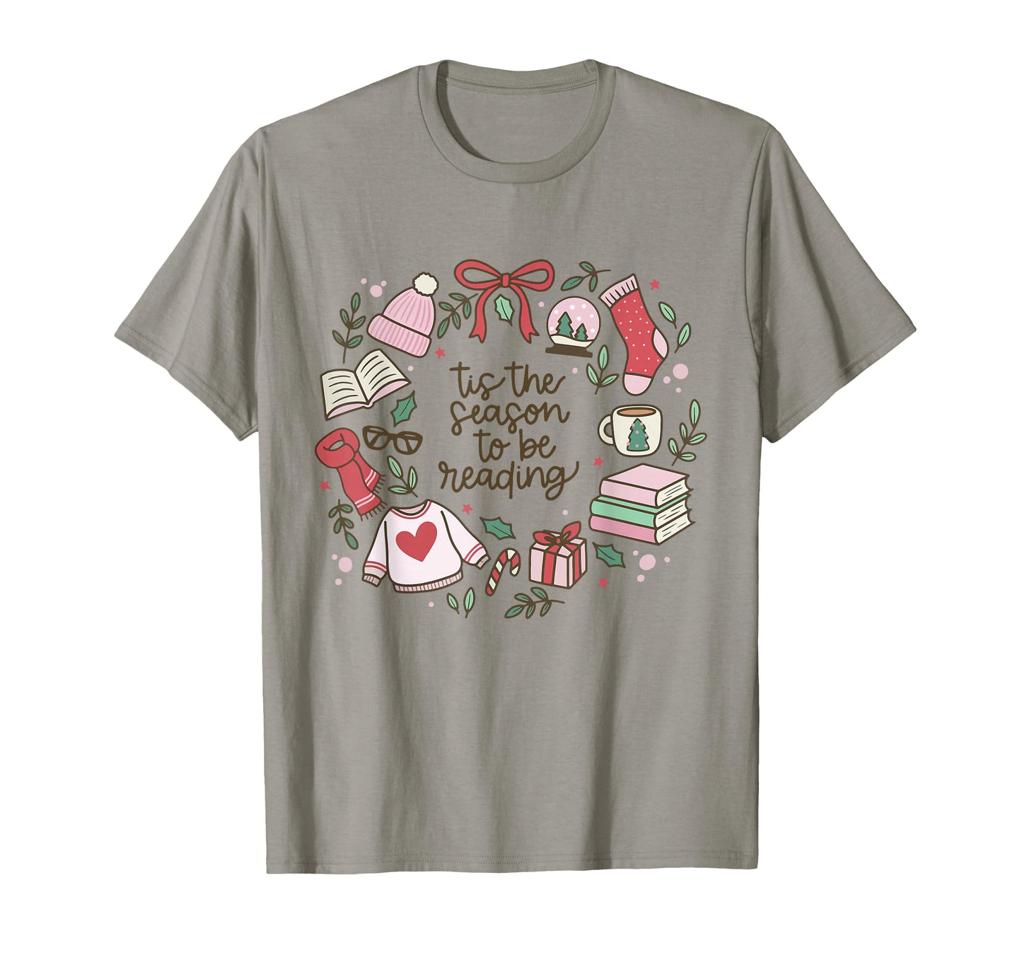 Tis The Season to Be Reading Book Lover Bookish Christmas T-Shirt
