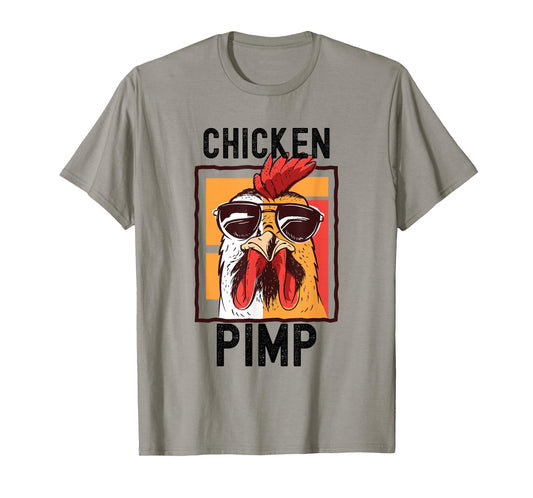 Chicken Pimp, Retro Vintage Farm Chicken Lover Gift T-Shirt