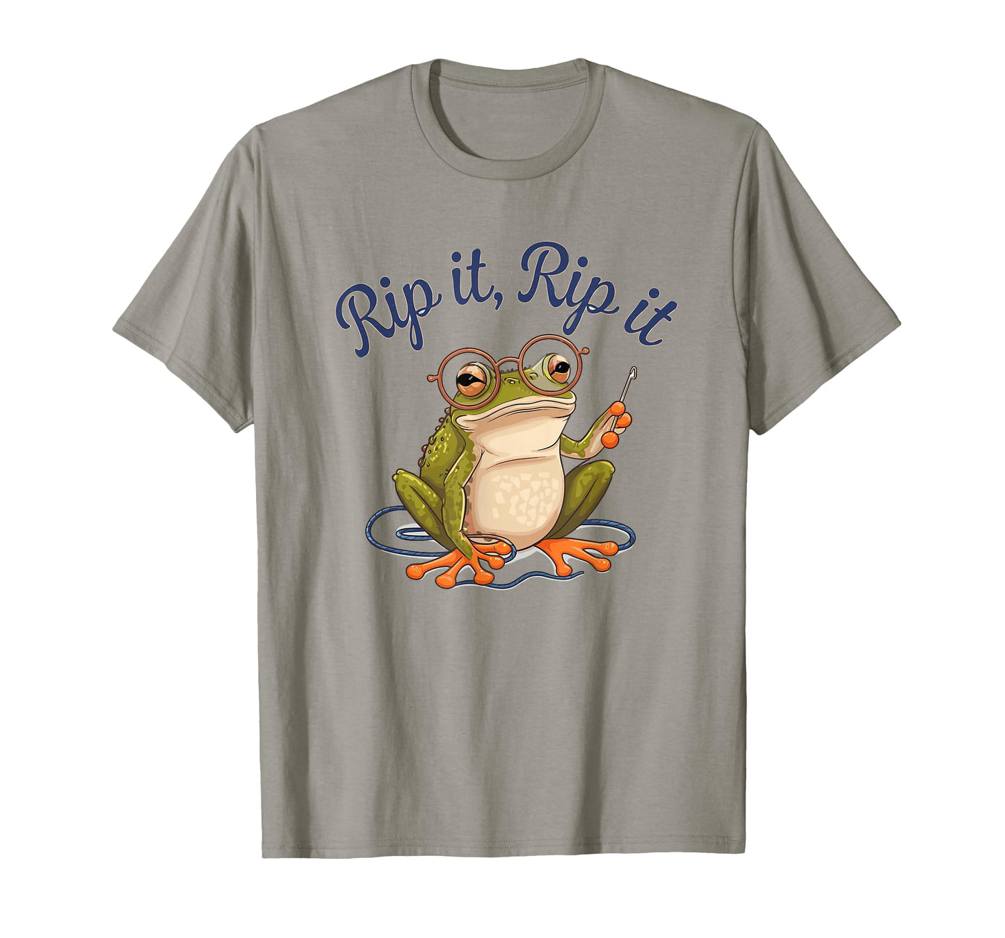 Crochet Frog Yarn Knitting Crafting Hobby Frogging Rip It T-Shirt