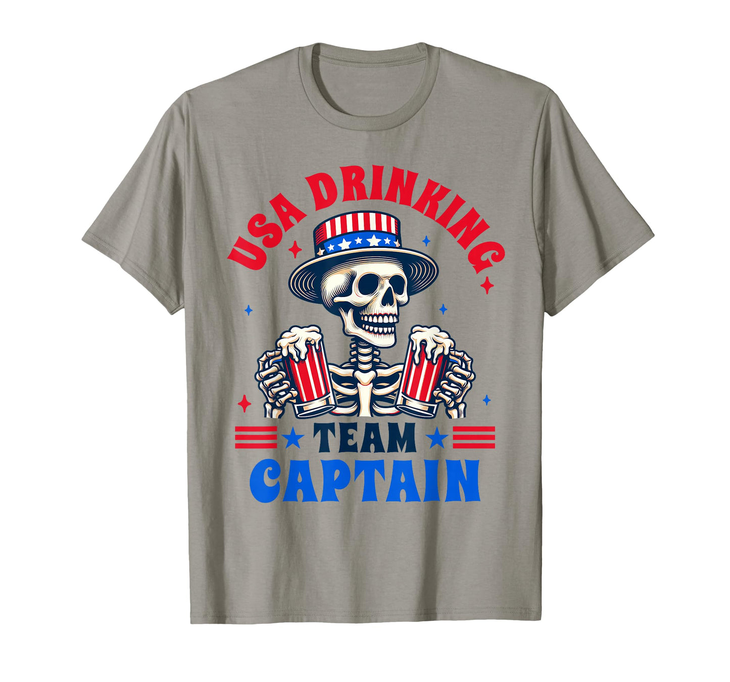 4th Of July Beer Drinking Lover USA Drinking Team Captain T-Shirt