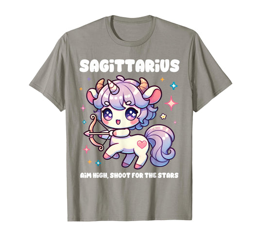 Sagittarius Zodiac Sign Cute Archer Outfit Girls Kids Women T-Shirt