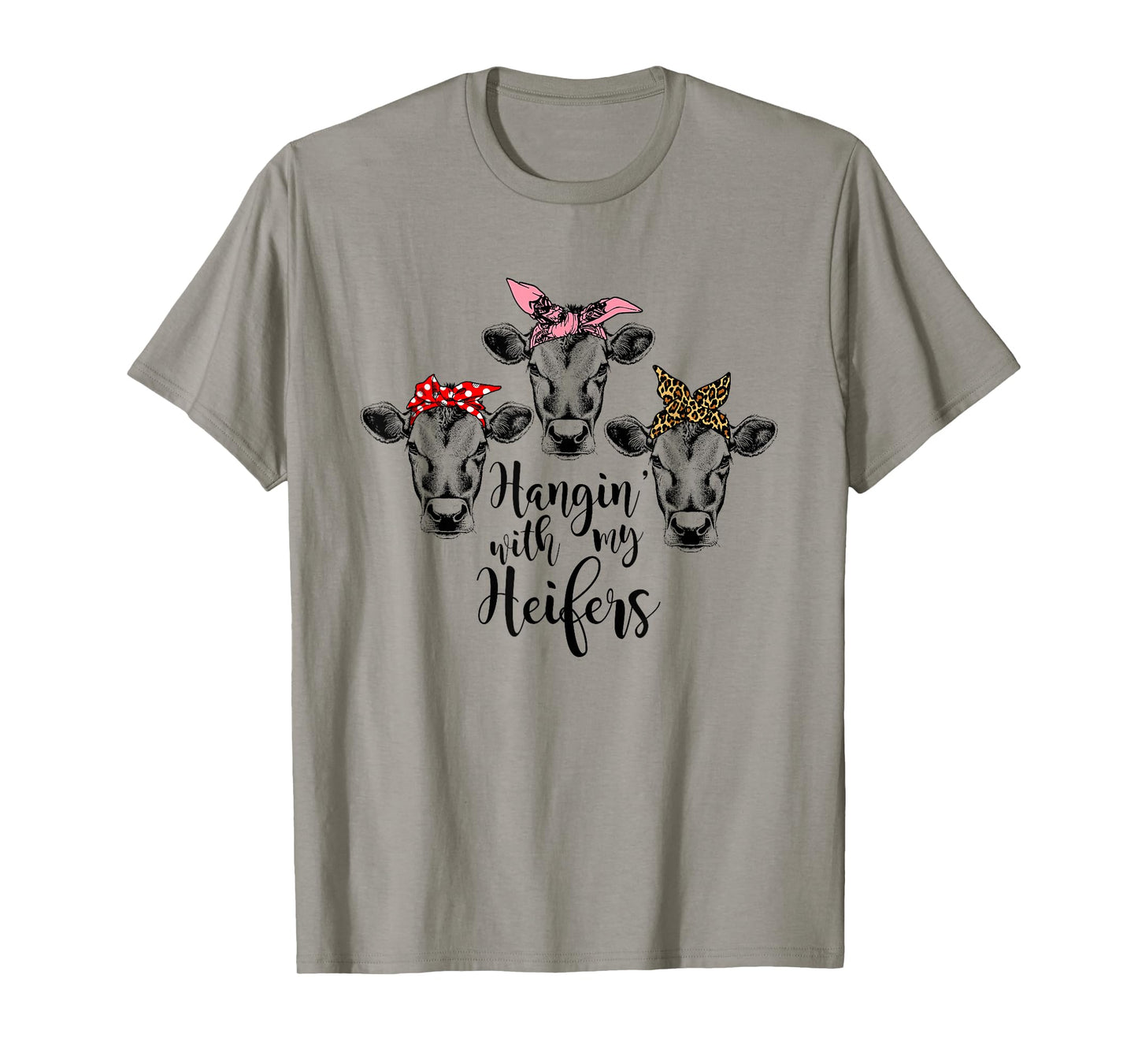 Cute Women's Hanging With My Heifers Bandana T-Shirt T-Shirt