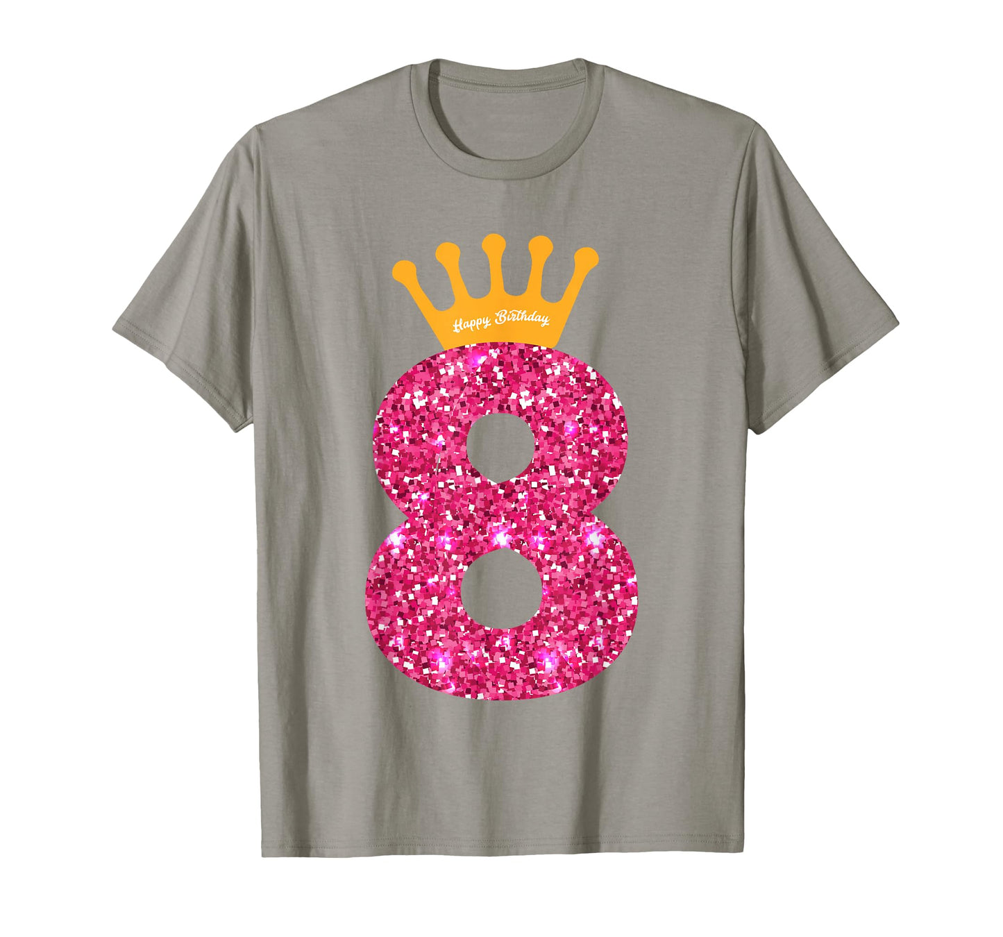 Happy Birthday Shirt, Girls 8th Party 8 Years Old Bday T-Shirt