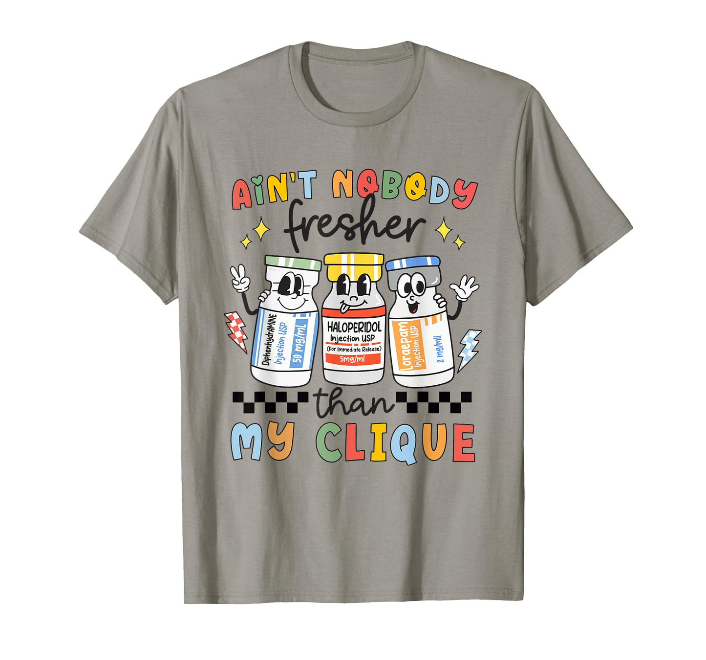 B52 Nurse Benadryl Haldol Ativan Pharmacology Nurse Student T-Shirt