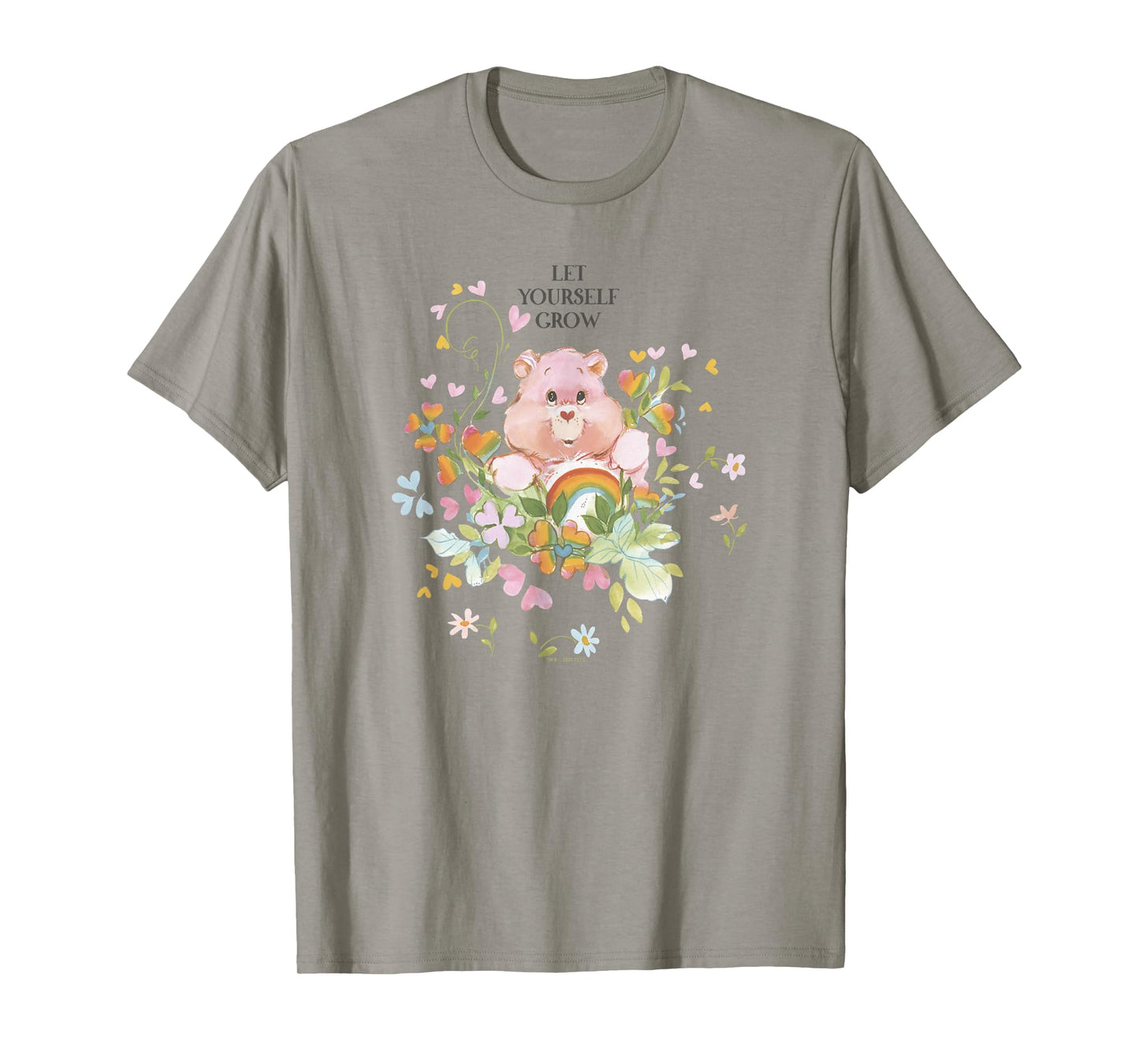 Care Bears Cheer Bear Vintage Floral Let Yourself Grow T-Shirt