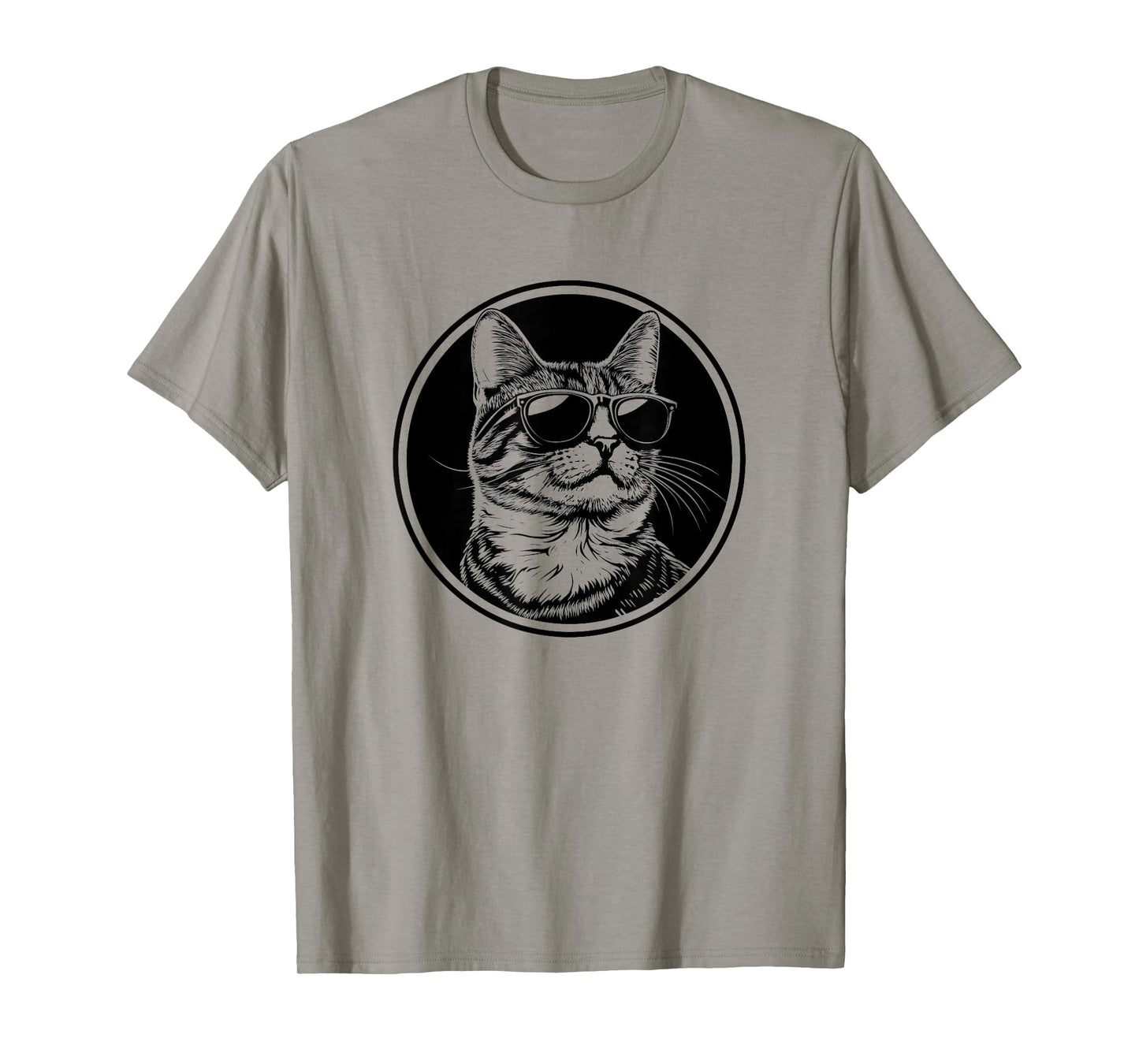 Cute Kids Womens & Mens Brown or Orange Tabby Cat Lover Logo T-Shirt