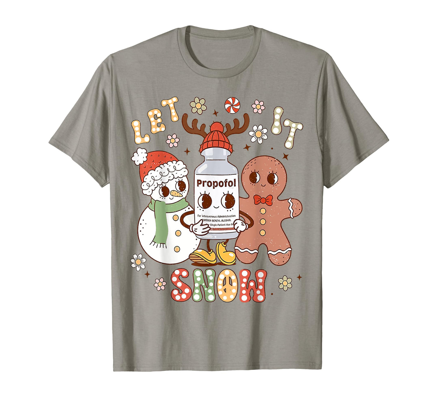 Christmas ICU Nurse, Let It Xmas Snow Propofol Christmas T-Shirt