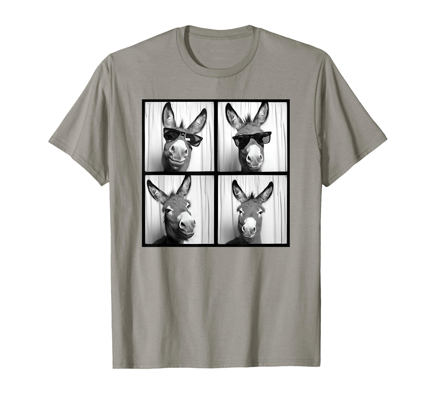 Donkey Face Photo Quirky Farming Shelter Funny Donkey T-Shirt