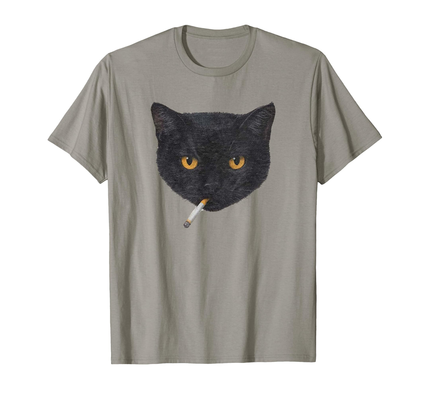 Smoking Cat Y2K Vintage Black Cat Retro 90s Grunge T-Shirt