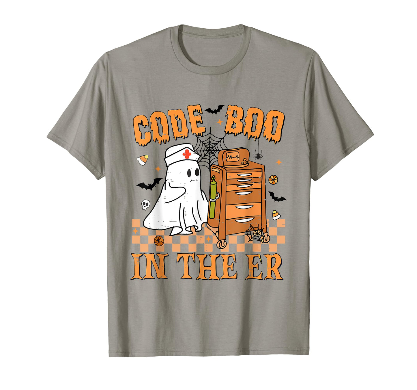 Cute Emergency Department Code Boo In The Er Nurse Halloween T-Shirt