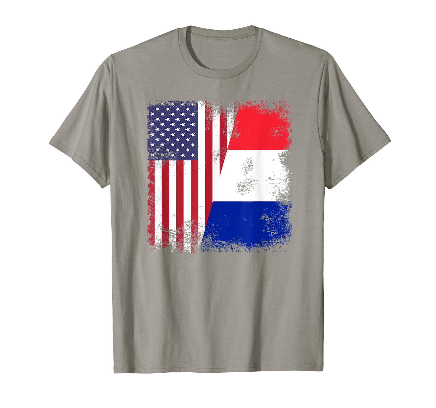 Half French Frenchman Flag T-Shirt | Vintage France USA Gift