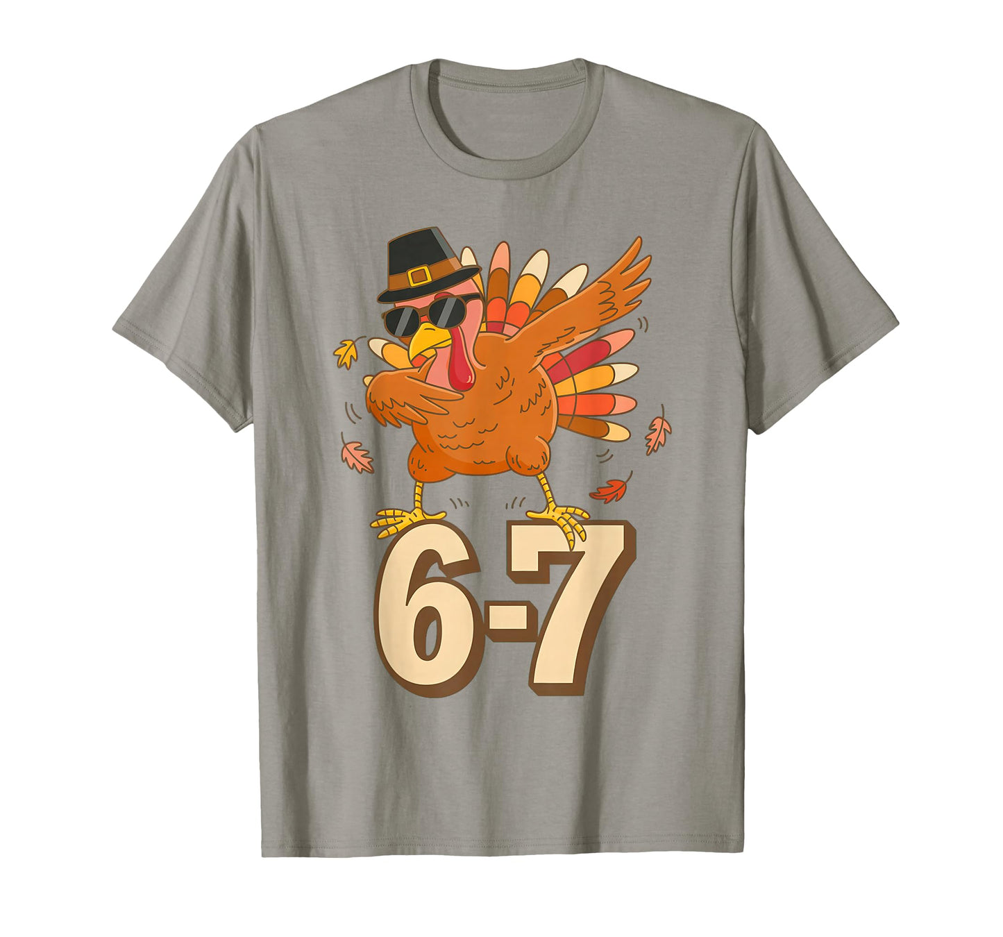 67 Thanksgiving Turkey Dabbing Six Seven Meme T-Shirt