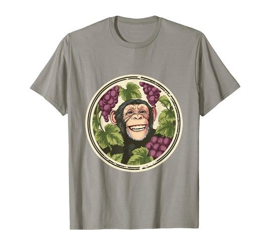 Cute Ape Grapes Farmer Ape Lover T-Shirt
