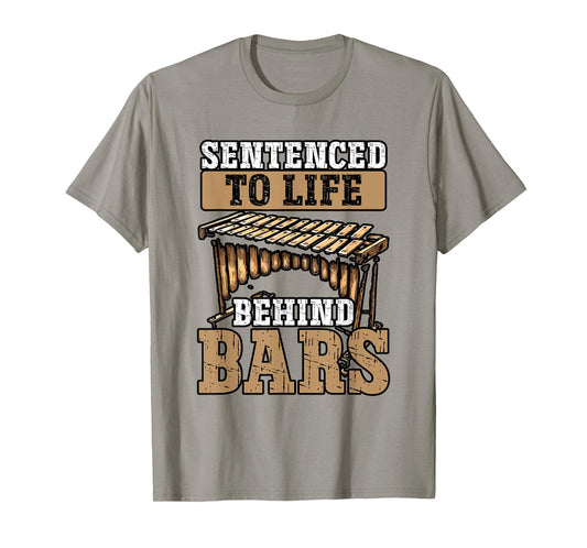 Marimbist Life behind Bars Orchestra Marching Band Marimba T-Shirt