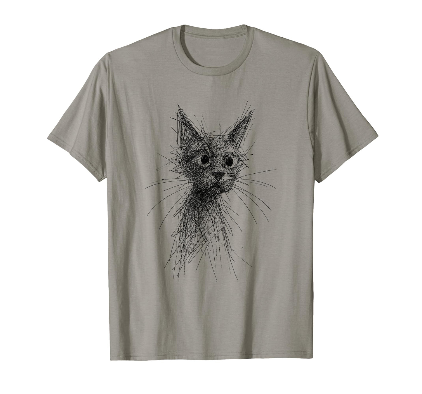 Kitten Lover Abstract Scribble Art Cute Cat Cat T-Shirt