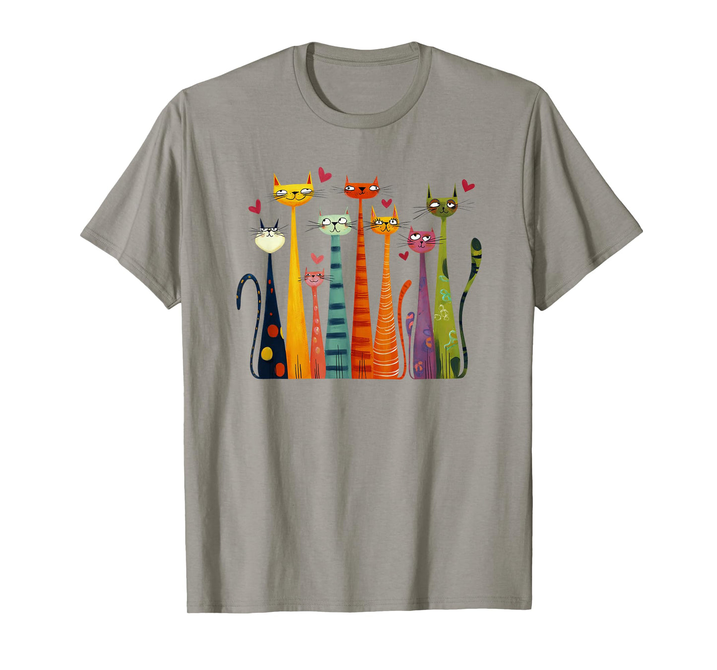Cute Funny Cats Design T-Shirt