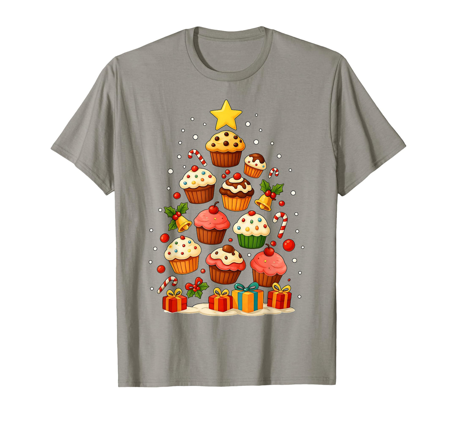 Cute Cupcake Baking Baker Christmas Tree Xmas T-Shirt