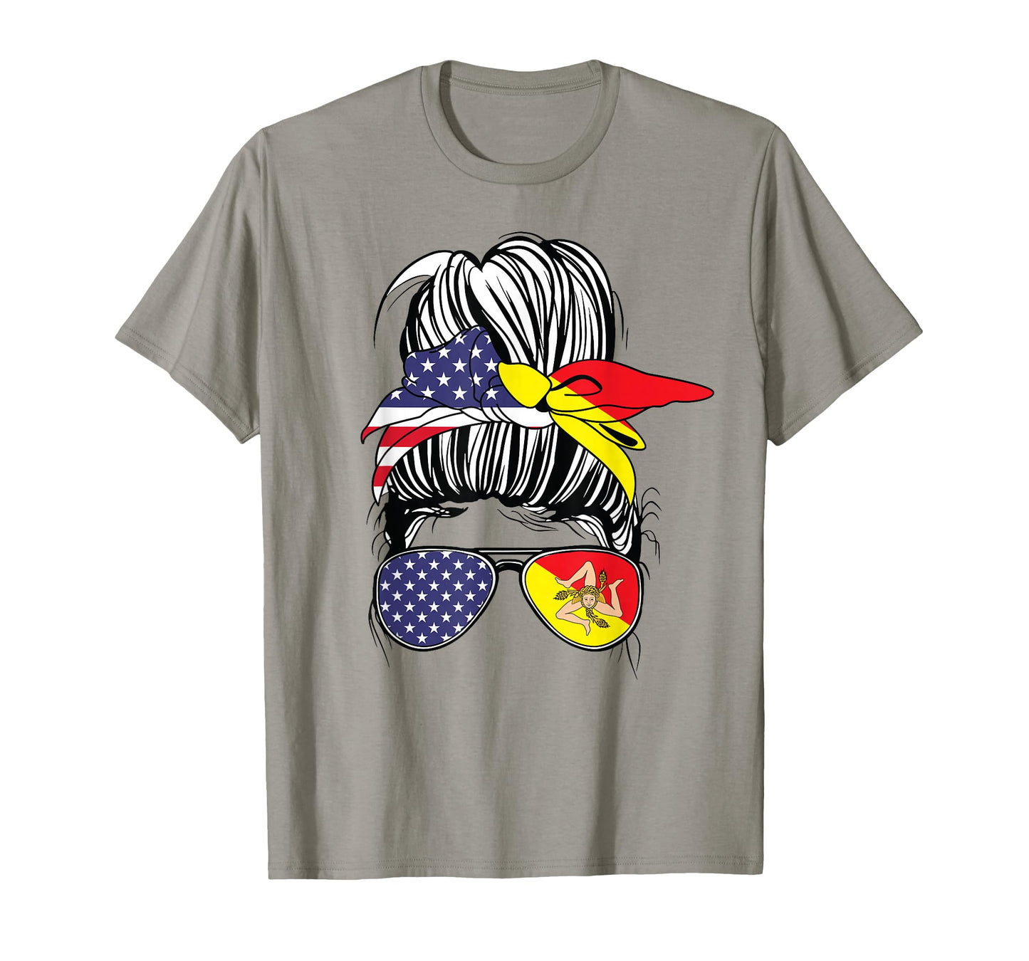 Sicilian American Heritage Sicilian Women USA Girl Sicily T-Shirt