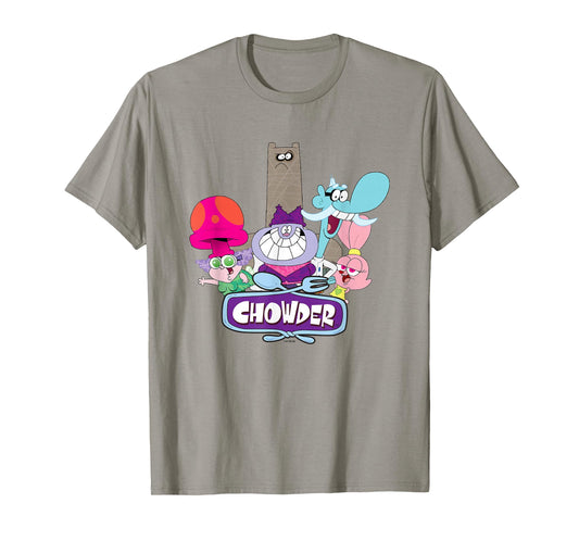 Chowder Main Characters Group Shot Logo T-Shirt