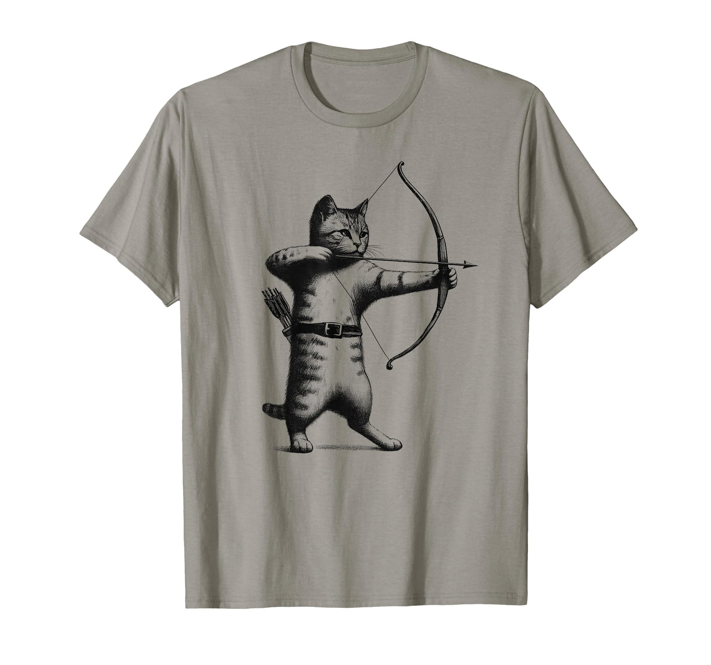 Vintage Archery Cat Kitten Lover Archery T-Shirt