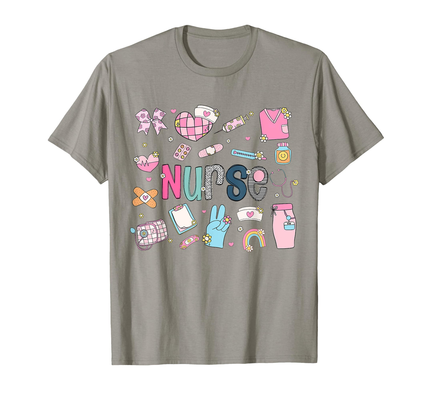 Cute Nurse Retro RN LPN Women Nurses School Life Work Scrub T-Shirt