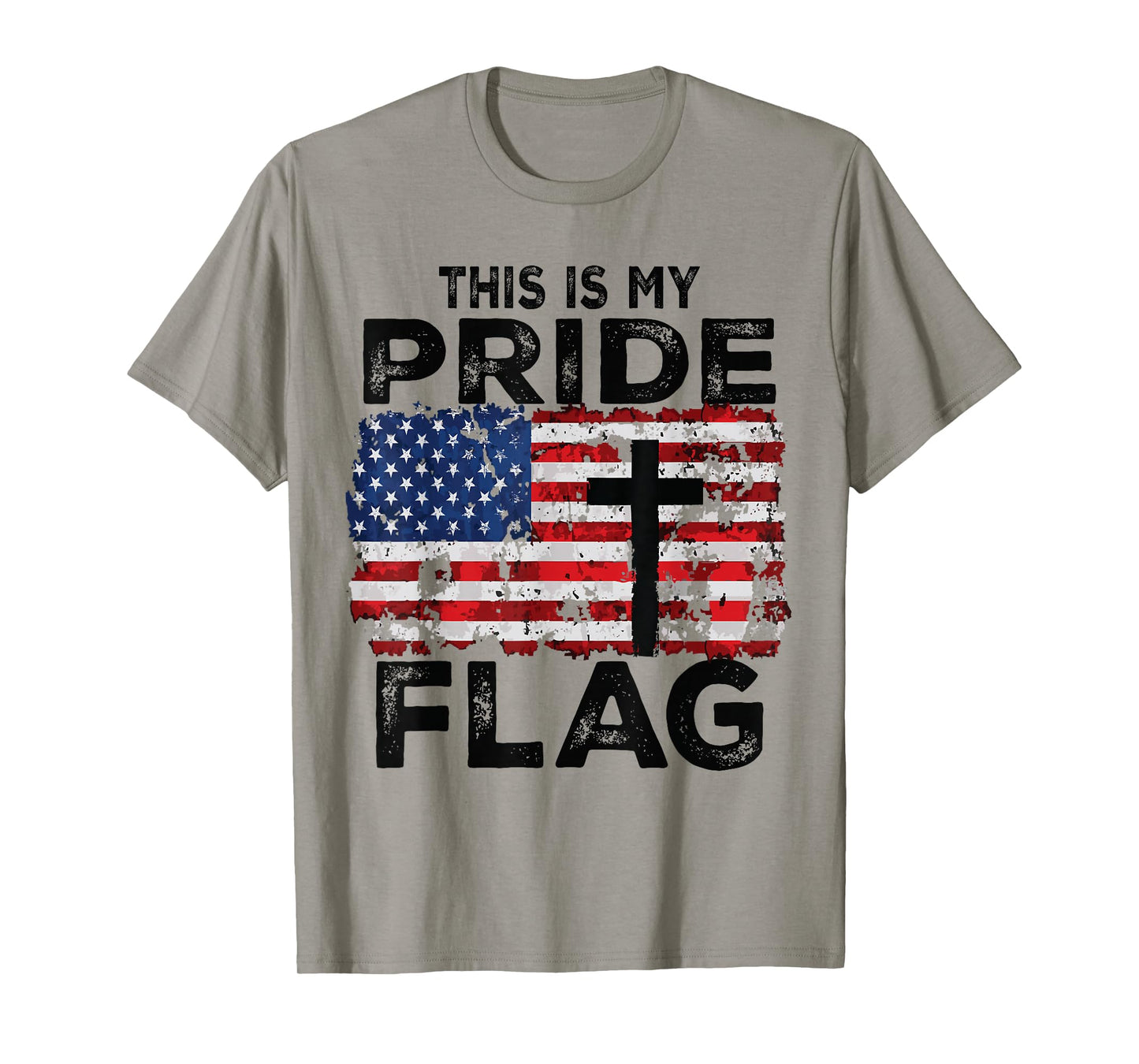 This is My Pride Flag Jesus Cross USA American 4th of July T-Shirt
