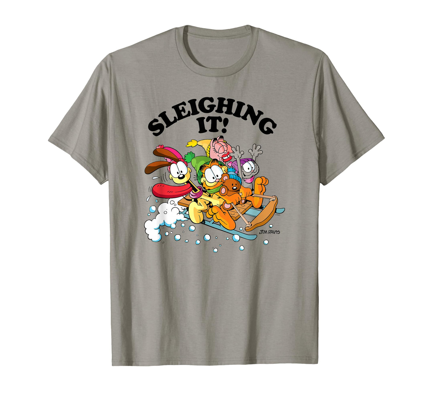 Garfield Sleighing It! Holiday Cartoon Cat T-Shirt