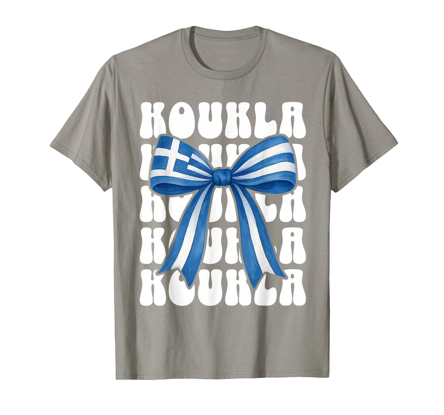 Koukla Greek Coquette Bow Greek Flag Cute Greek Girl Koukla T-Shirt
