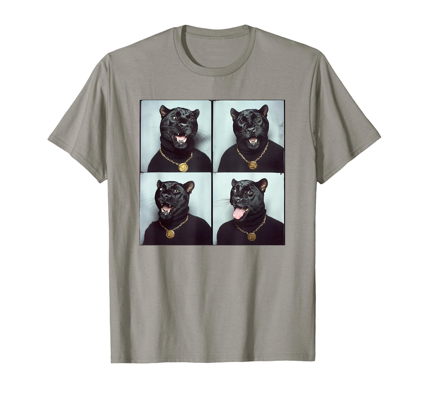 Retro Zoo Animal Portrait Funny Panther Lovers T-Shirt