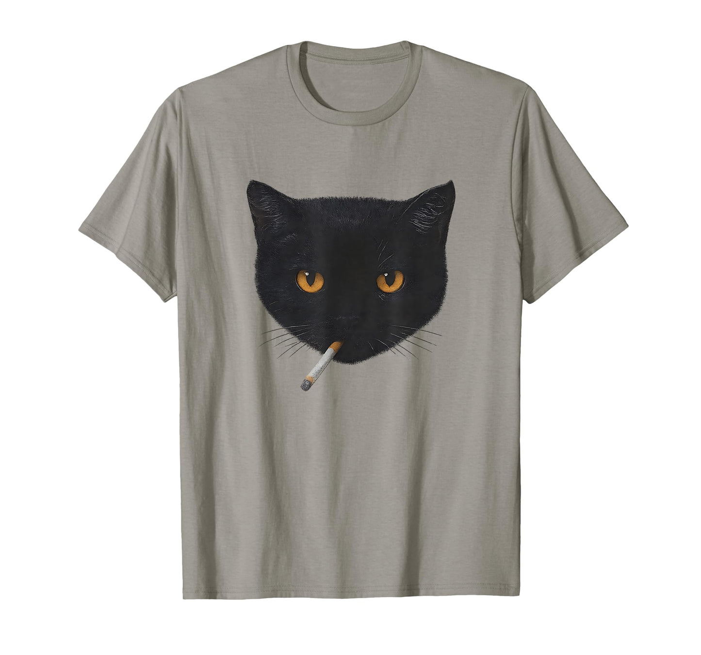 Funny Black Cat Smocking Vintage Graphic T-Shirt