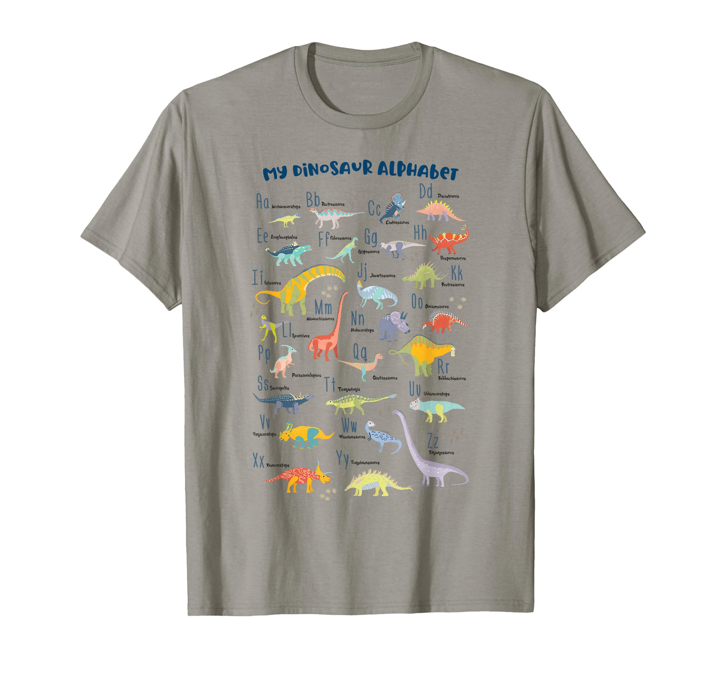 ABC Dino Identification A-Z Types of Dinosaurs Alphabet T-Shirt