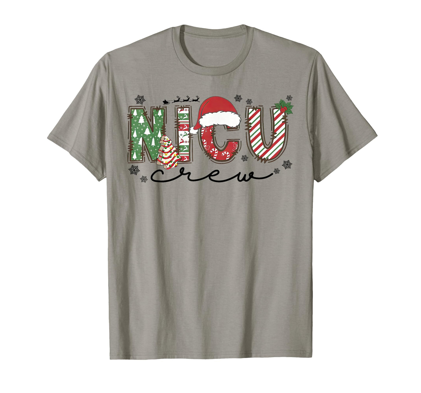 Christmas Nicu Nurse Crew Santa Hat Nursing Xmas T-Shirt