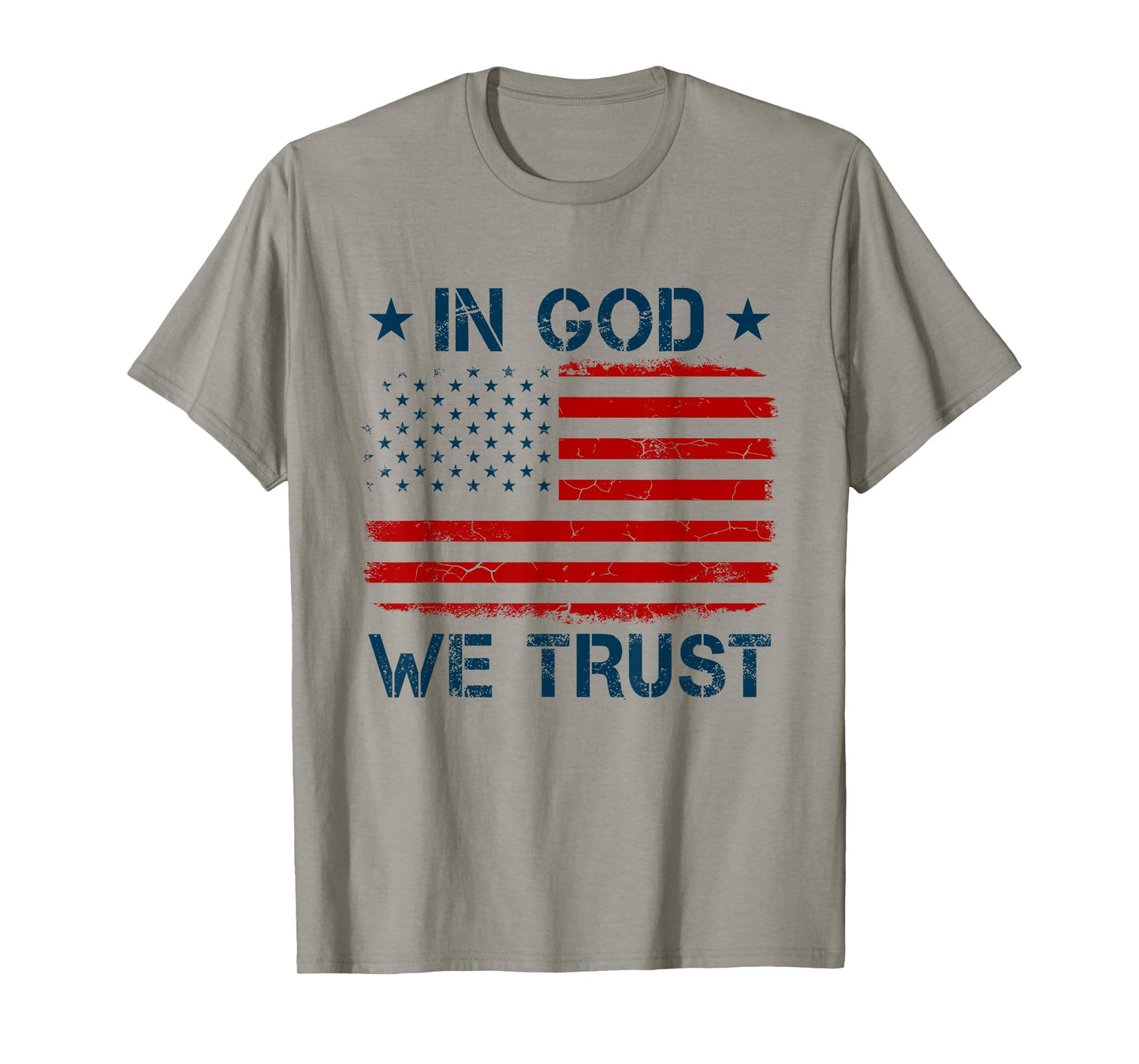 Vintage Old American Flag In God We Trust T-Shirt Christian T-Shirt