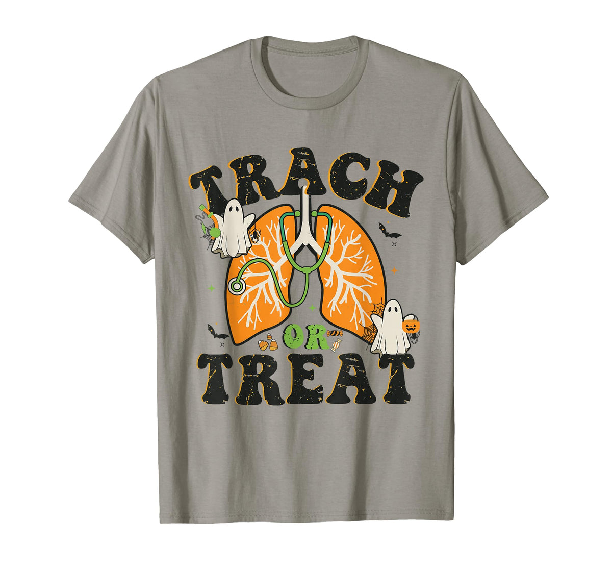 Trach or Treat ICU RN Halloween Nurse Respiratory Therapist T-Shirt