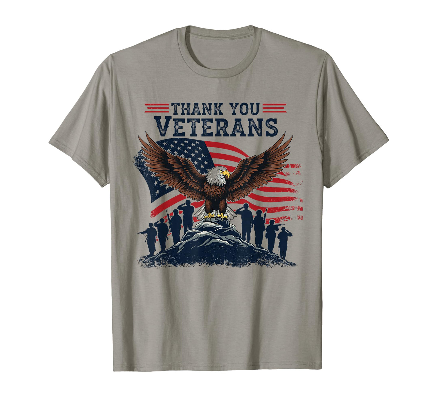 Thank You Veterans Patriotic American Flag Veterans Day T-Shirt