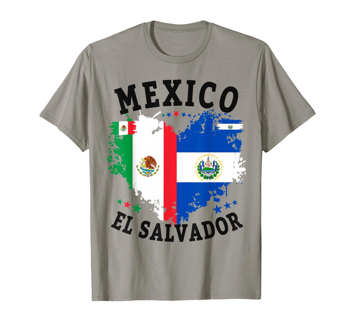 Mexico & Salvador Flag Costume Idea for Women Salvadoreño T-Shirt