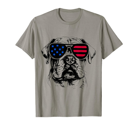 Beabull Dog 4th July America USA Flag T-Shirt