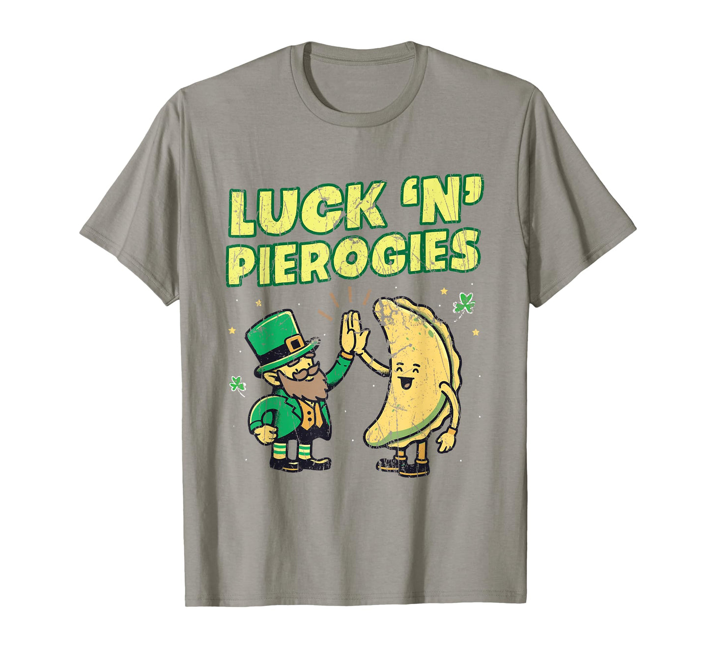 Luck N Pierogies Funny Polish Irish St Patricks Day Polska T-Shirt