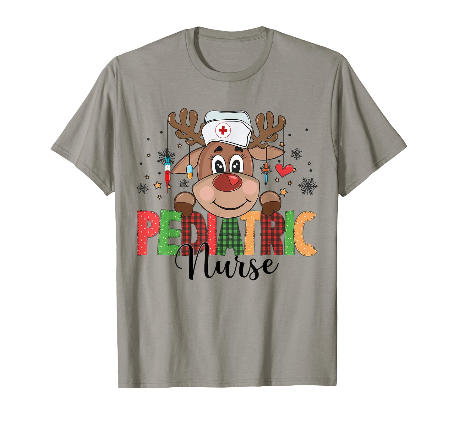 Christmas Pediatric Nurse Reindeer Nursing Xmas T-Shirt