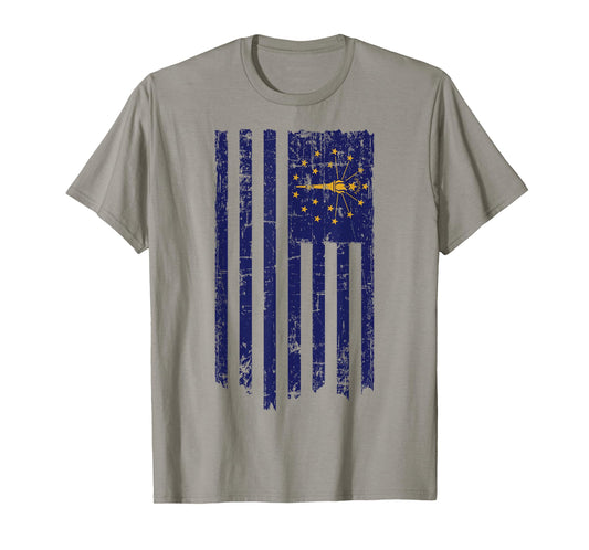 Indiana American Flag T-Shirt T-Shirt