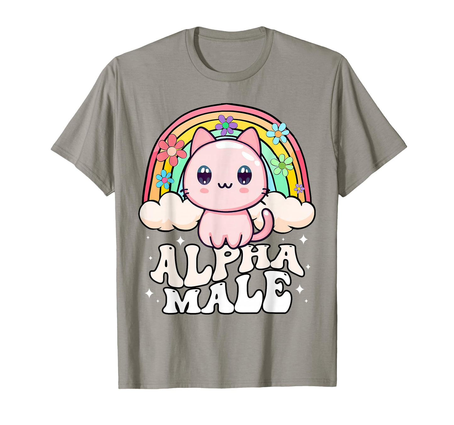 Alpha Male Cat Kitten Rainbow T-Shirt