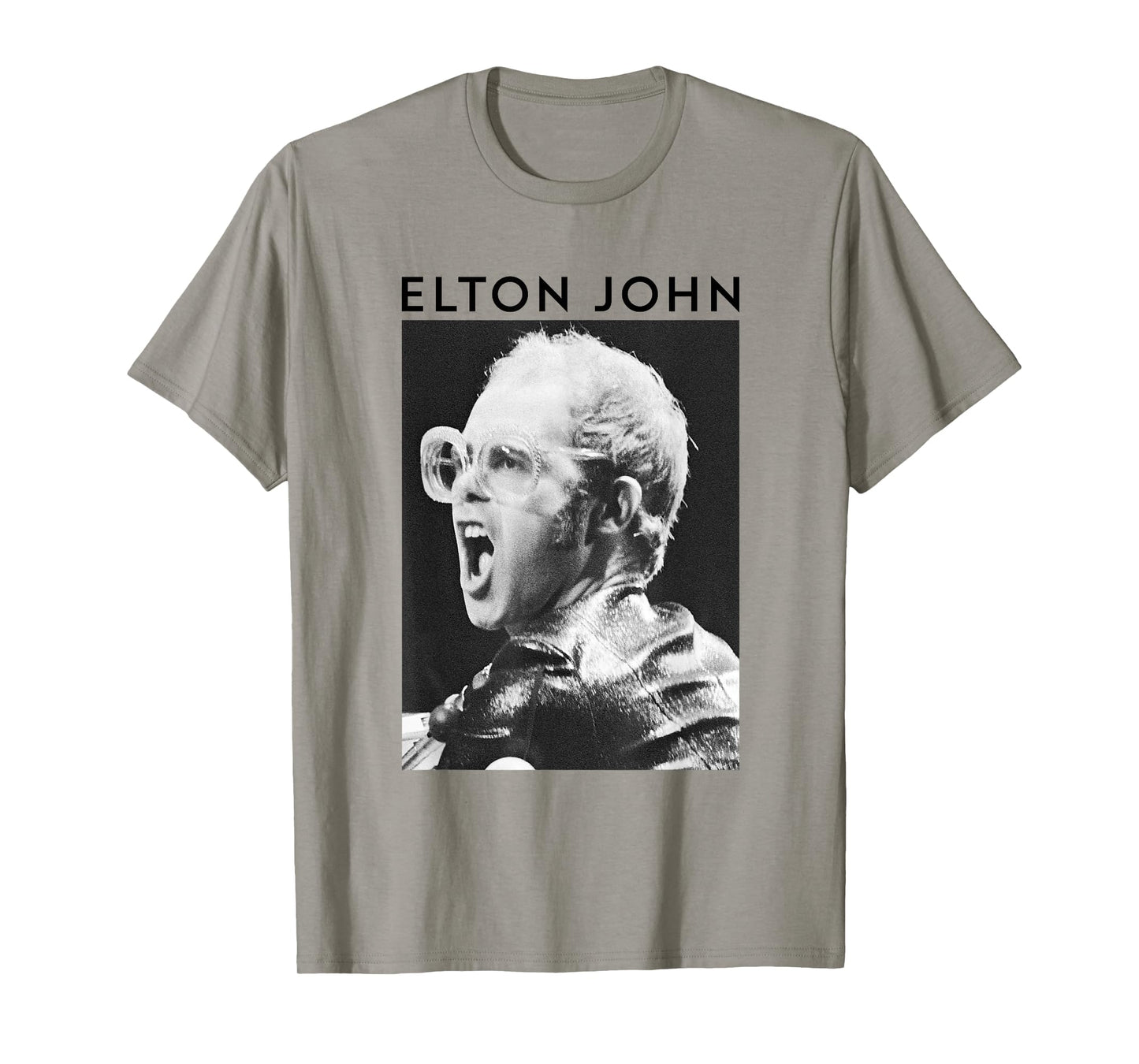 Elton John Official Black & White Photo T-Shirt