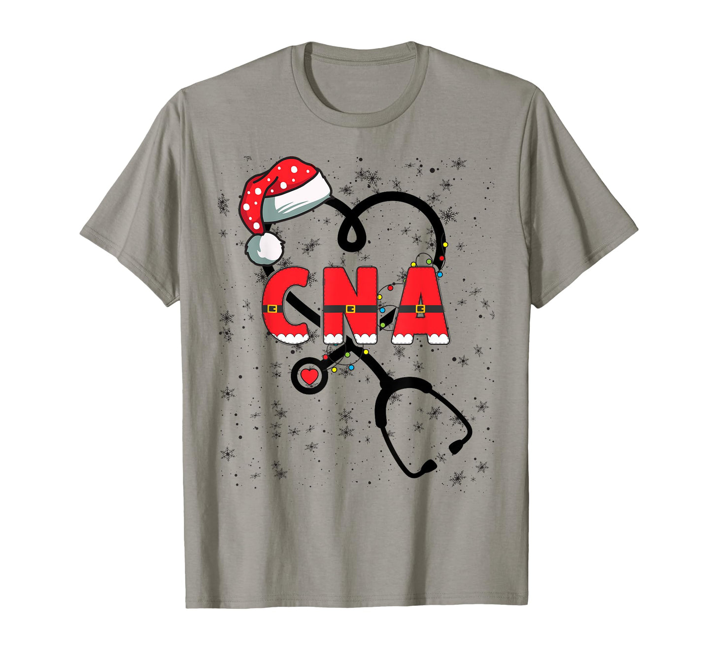 CNA Christmas Heart Certified Nursing Assistant Xmas Party T-Shirt